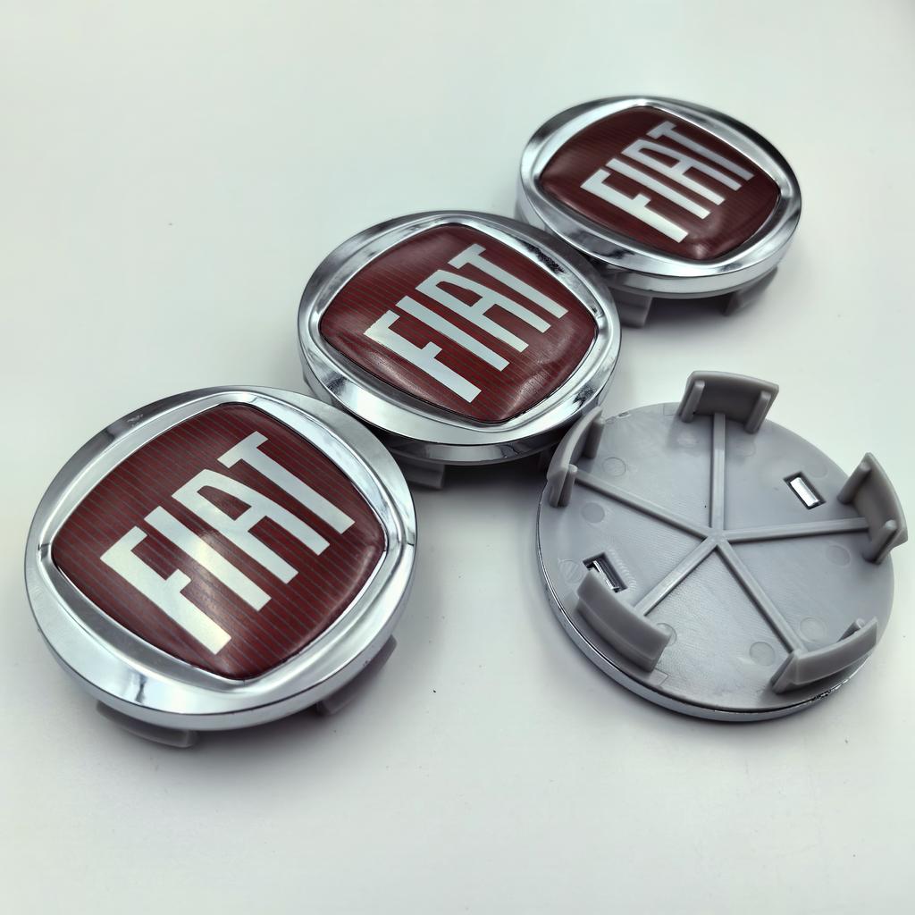 4 szt. 60 mm Kołpak Środkowy Piasty Koła Logo Emblemat Samochodowy Pyłoszczelne Pokrowce Odznak Stylingowe Akcesoria do Fiat 500 Modyfikacja Felgi Samochodowej