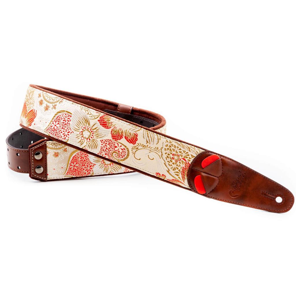 Paski 6cm Hokkaido Beżowy RightOn! Pasek do gitary/basu, szeroki, 100-150cm,