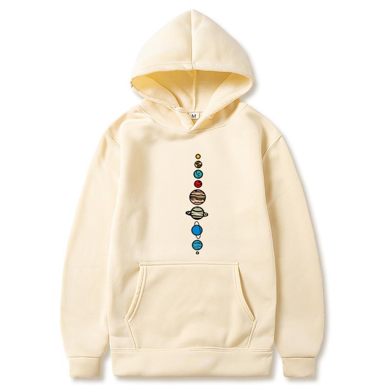 New 2025 Solar System Planet Starry Sky Men's and Women's Hooded Sweater Sweater One Piece