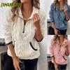 Women's Fashion Casual Solid Color Print Long Sleeve Hoodies & Sweatshirts International Design