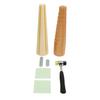 7pcs Jewelry Sizer Tools Wooden Step Bracelet Mandrel Sizer Rubber Hammer Mallet Bangle Shaper Tool