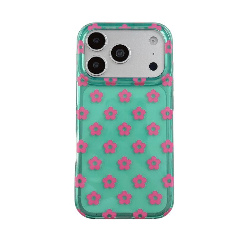 Spring and Summer Semi-transparent Contrasting Small Flowers Are Suitable for iphone11Promax Apple 11 Mobile Phone Case 11 Double Layer 11 Girl
