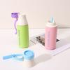 New High-value Multi-cover Dual-purpose Straw Cup Dopamine Handle Ring Milk Bottle Outdoor Portable Accompanying Cup