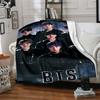 1pc Bts Youthful Energy Flannel Blanket for Super Soft Cute Comfort Blanket for Travel Bedding Couch Sofa Blanket Y72328