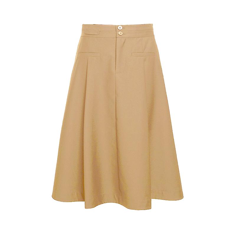 High waist slimming design half skirt for women, 2026 summer commuting slimming mid length A-line skirt