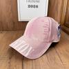 American retro old ripped cap men and women four seasons students versatile letters show face small tide baseball cap