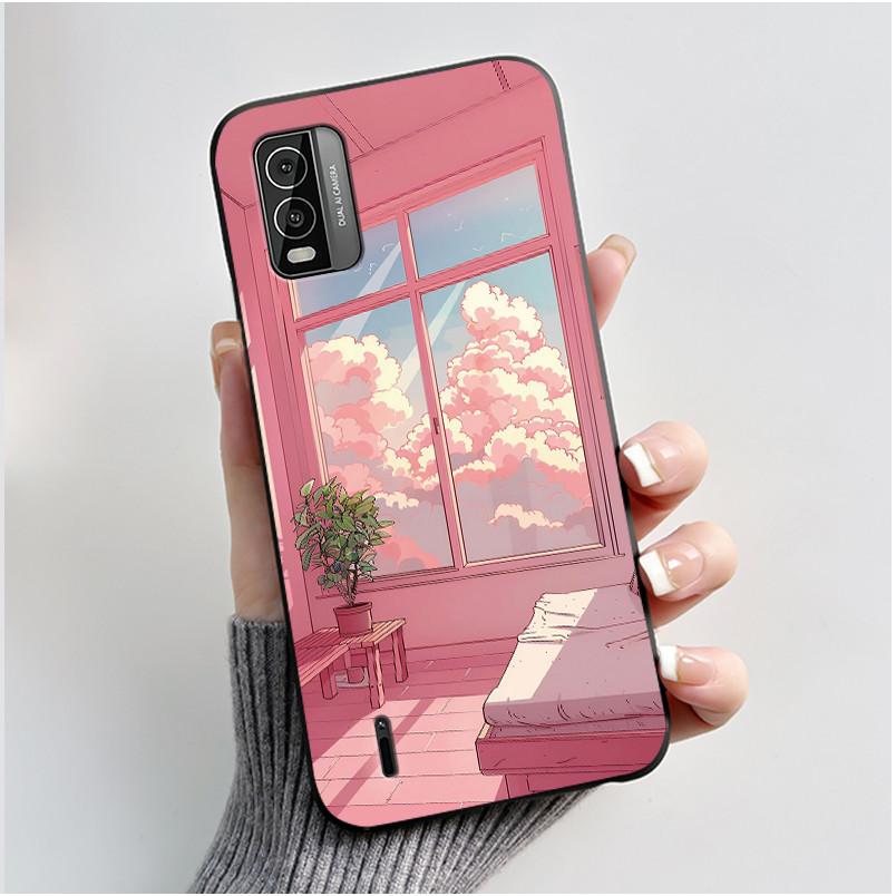 Phone Case for Nokia C210 C110 C300 Cases Luxury Dragon Cute Cool Boys Girls Black Soft TPU Protective Cover Shockproof Fundas