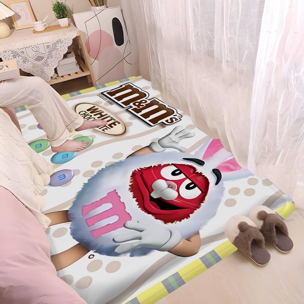 Carpet M&M Candy Snacks Kitchen Mat Kids Room Bedroom Decoration Balcony Anti-Slip Doormat Living Room Alfombra