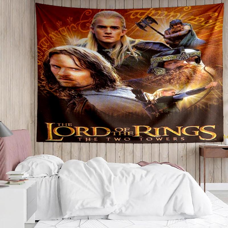 The Lord of the Rings Print Tapestry, Backdrop, Easy Setup, Ideal for Bedroom, Office & Living Room, with Aesthetic Wall Hanging Decor.