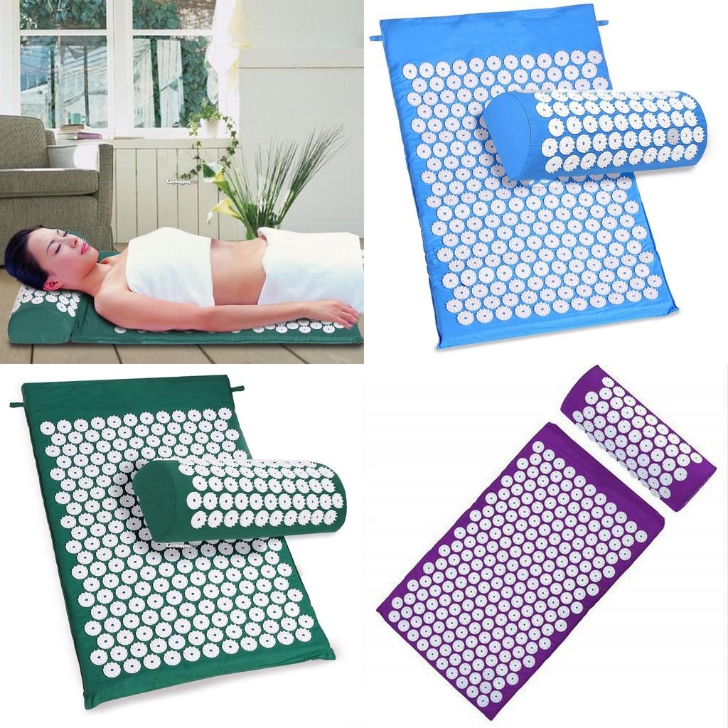Luxurious Cotton Fabric Sponge Acupressure Mat And Pillow Set For Pain Relief And Relaxation