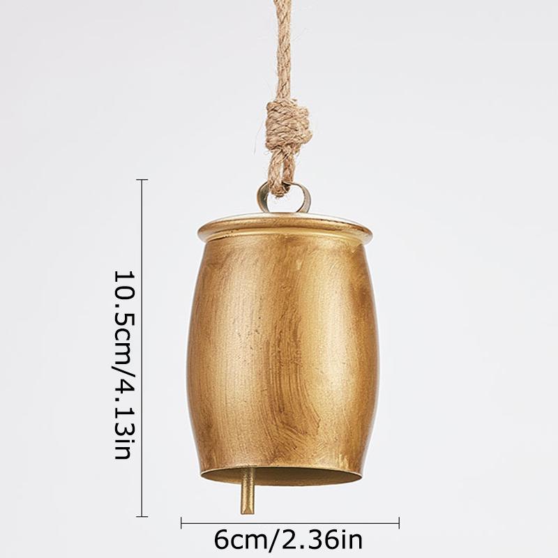 

1 шт. Винтажный металлический джутовый колокольчик Декор Вечная реликвия Деревенский Рождественский коровьи колокольчики Атмосферостойкий 6*10.5cm
