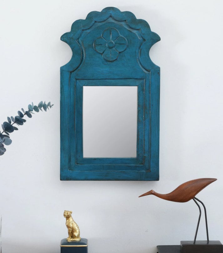 Hand Painted Wooden Jharokha Frame: Indian Wall Hanging Decor разноцветный