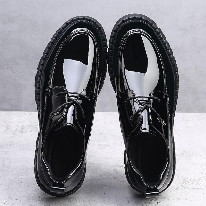 Leather shoes men's green autumn new breathable men's casual shoes fashion British business formal men's shoes