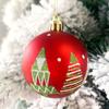 24Pcs/Box Plastic Christmas Colored Balls Electroplated Christmas Tree Hanging Pendant  for Home