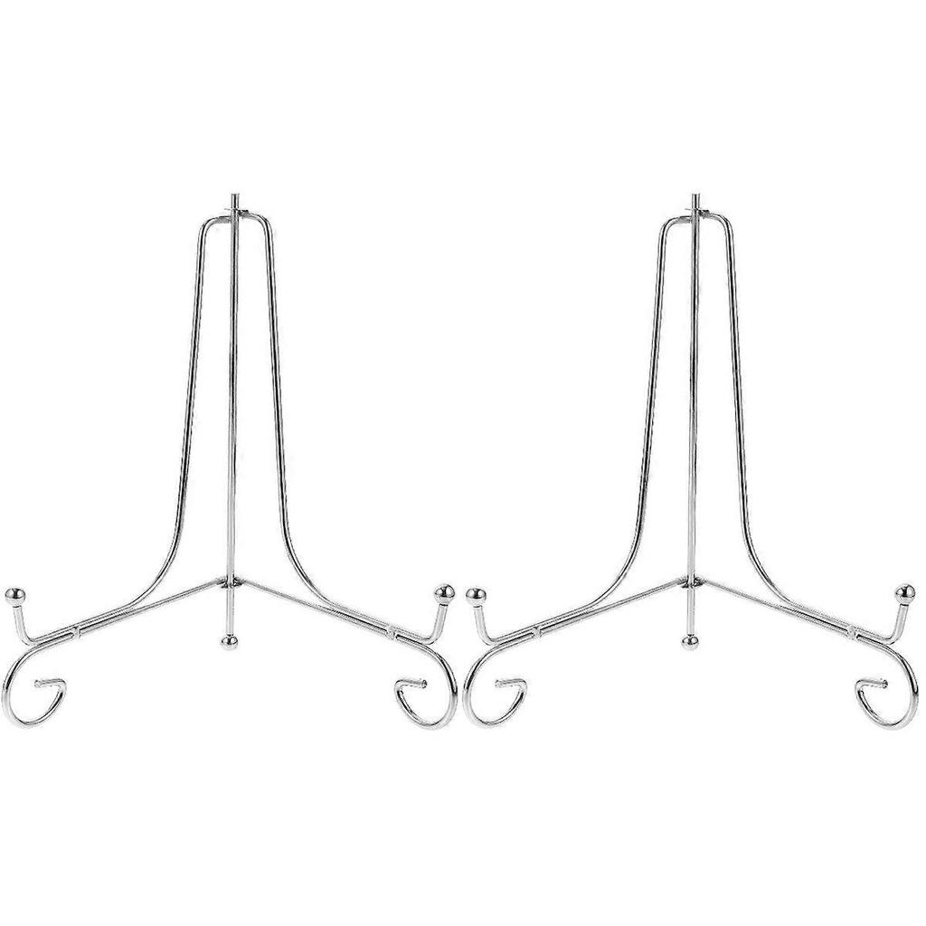 Dish Display Stand Iron Plate Holder Desktop Rack for Jewelry Display 2Pcs