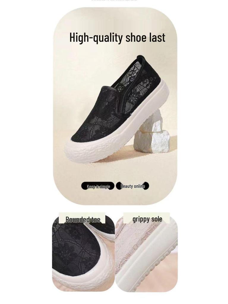 2024 Spring Women's Versatile Mesh Slip-on Casual Breathable Soft Sole Shoes for Moms