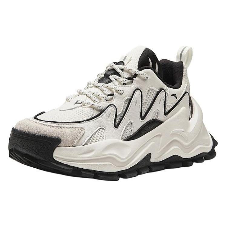 New Anta Hot Anti Slip Wear Resistant Low Top Chunky Sneakers Women's Black White 922348886-7