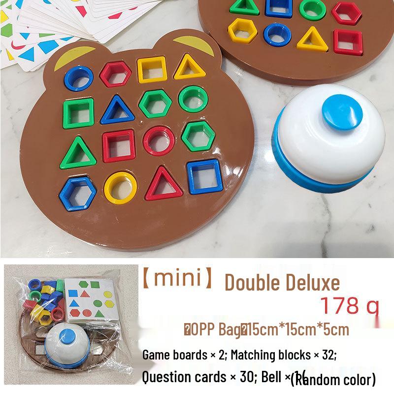 Mini Teddy Bear Children's Geometric Shapes Building Blocks for Early Education and Montessori Development Game