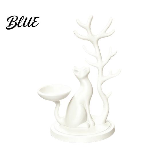 Small Countertop Organizer Cute Cat Tree Branch Jewelry Organizer 3D Printed Earring Bracelet Hair Necklace Display Rack Tie Storage Holder,