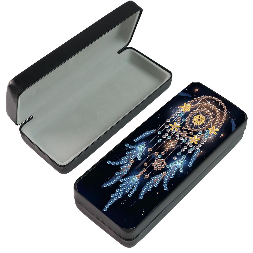 

Diamond Painting Eyeglasses Case Daisy Diamond Art Sunglasses Case 5D DIY Eyewear Organizer Case PU Glasses Holder Case