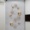 Background Home Decoration Wall Hanging Copper Pendant Metal Hollow Out Coral Lotus Leaf Fish Pond Goldfish Wall Decoration