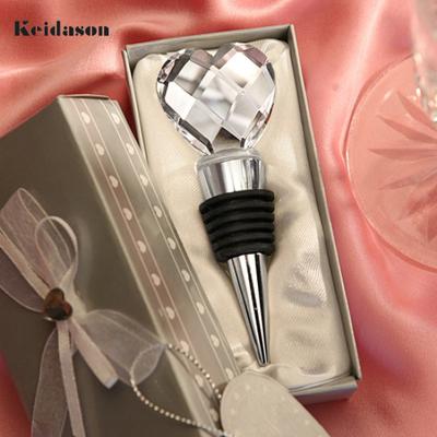 Хромована пробка для пляшок вина Crystal Heart Favor Drink Reception