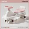 JINGRUIXIANG Kids Pink Anti-Rollover Twist Car