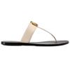 Gucci Double G Plaque Leather Sandals 497444 A3N00 9022