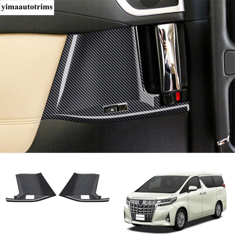 Armrest Window Lift Button Control Panel / Handle Bowl Cover Trim For Toyota Alphard / Vellfire AH30 2016 - ABS Accessories