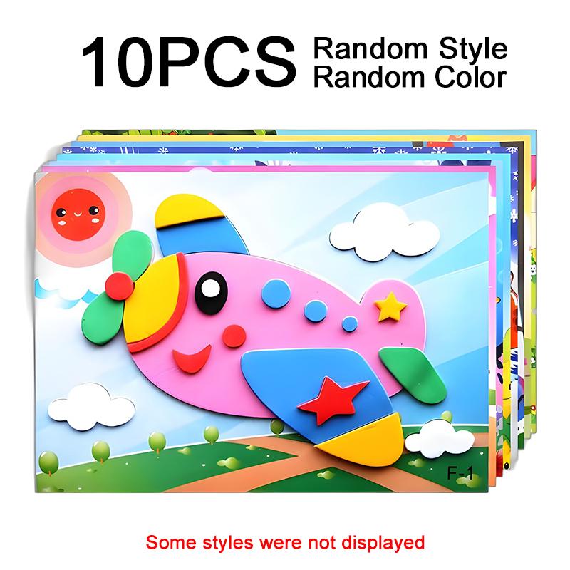 5/10/20 גיליונות מדבקות קצף EVA תלת-ממדיות מצוירות מעורבות אקראיות, מדבקות דקורטיביות מקצף ליצירה עצמית, מתנות למסיבה, מזכרות, פרסים למשחקים ZYF