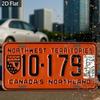Aluminum Wall Plaque -  Industrial Retro License Plate Design with Northwest Territories & Canada's Northwest Territories , Vibr