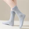 Women Fall New Product Pure Color Sweet Lace in The Tube Pile Pile Socks