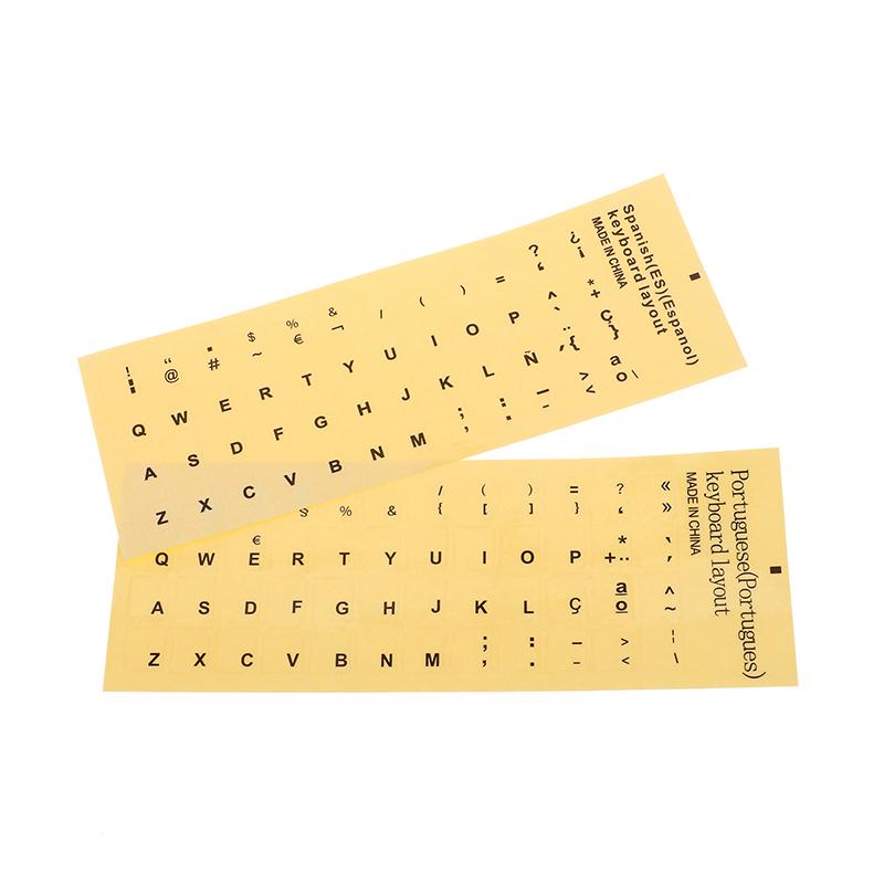 1Sheet Standard Spanish Portuguese Language Transparent Keyboard Stickers