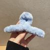 Kawaii Autumn Winter Fur Hair Claws Clip  Vintage Solid Hairy Shark Hair Clip Hairpin Korean Accessories For Women Girls