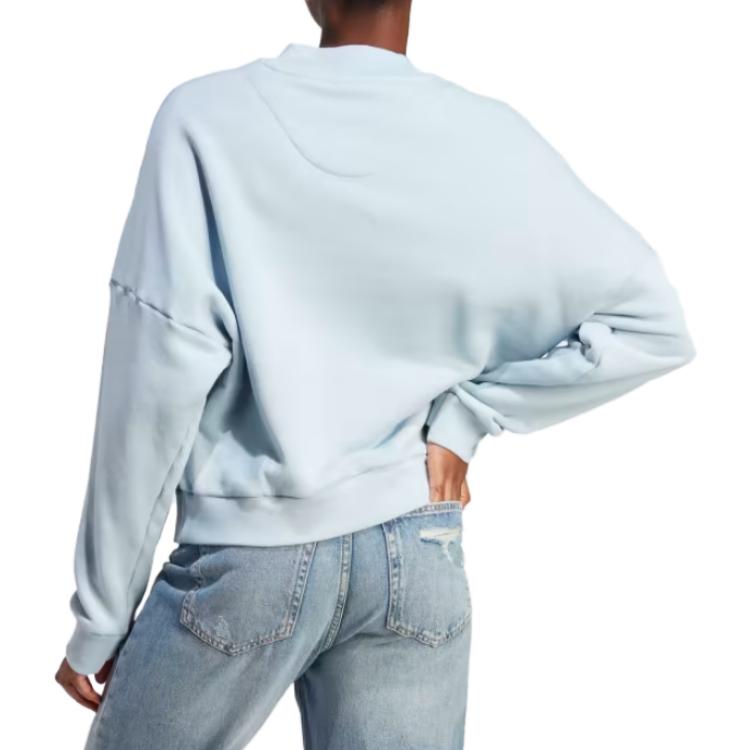 Adidas Originals Sweatshirts Women's Blue Crew Neck Moderate Regular IA2999
