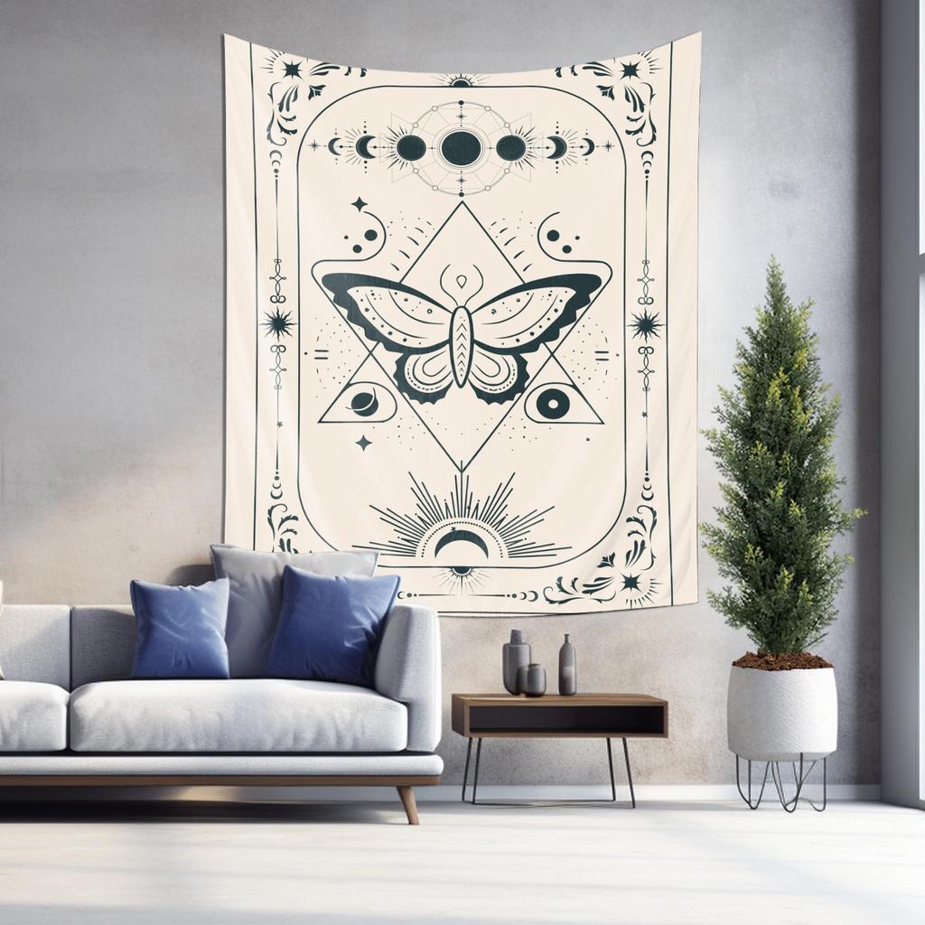 Mystische Geometrische Schmetterling Wandteppich Kunst Wanddekoration Neue Wahl für Heimdekoration