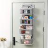 1pc Hanging Over The Door Storage Bag With 4 Visible Pockets, Space-saving Organizer Storage Bag For Bathroom, Bedroom,