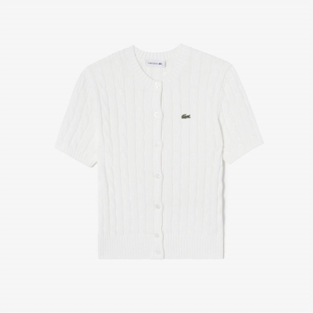 

LACOSTE Женский кардиган с короткими рукавами [белый]