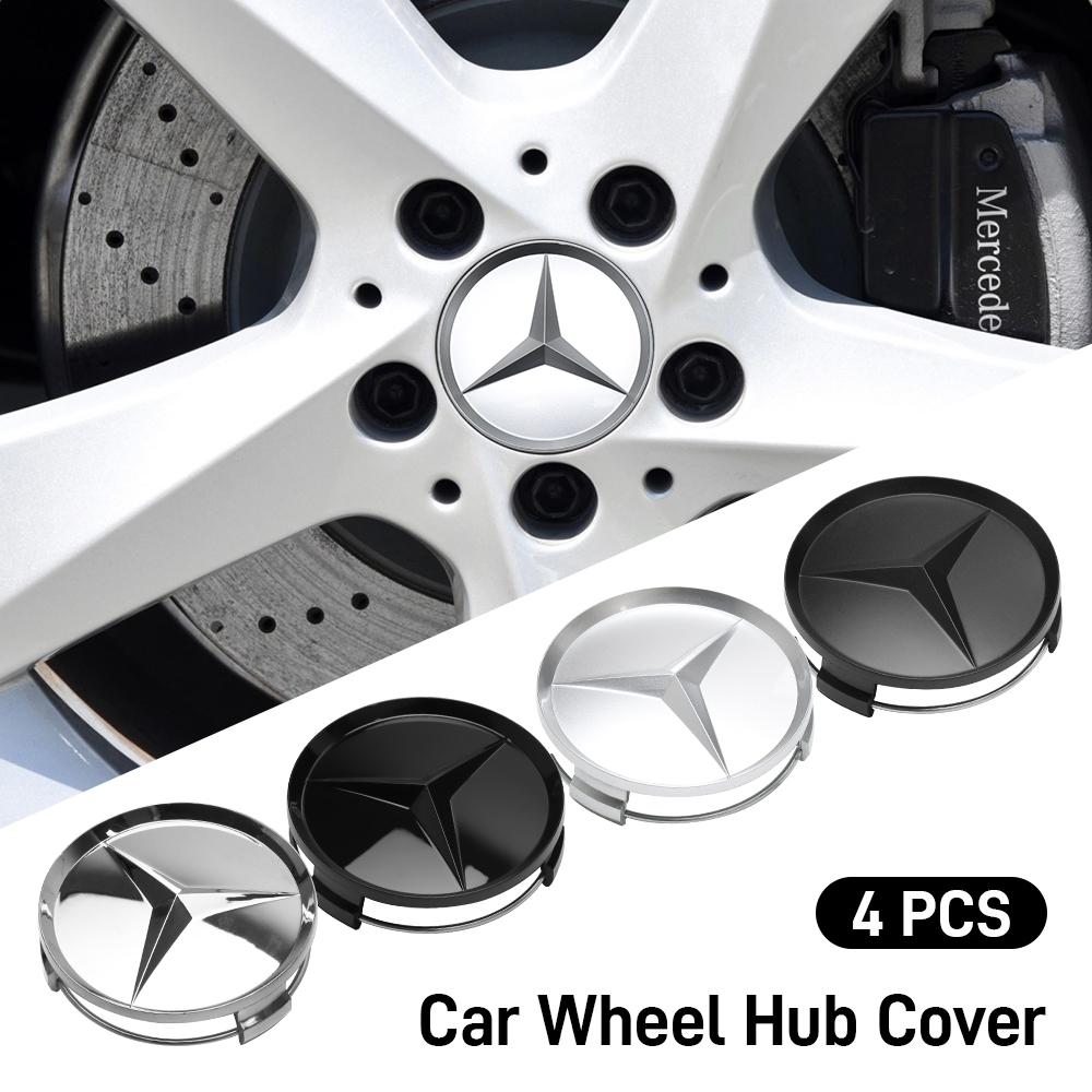 For Mercedes Benz amg 4pcs 75mm Car Wheel Center Hub Caps Auto Tire Hubcap Cover Accessories Mercedes Benz AMG A B Class GLK Class W447 W205 DG1
