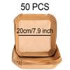 Large Air Fryer Disposable Paper Liner 23cm Non-stick Airfryer Parchment Special Baking Paper for 3-10QT Cooking/Steaming Basket
