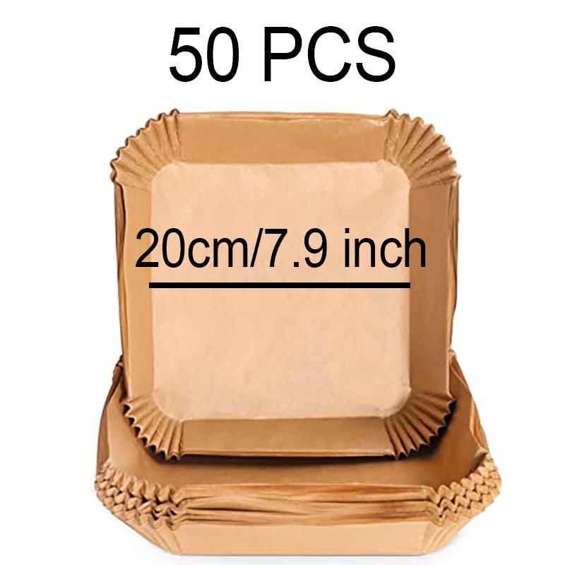 Large Air Fryer Disposable Paper Liner 23cm Non-stick Airfryer Parchment Special Baking Paper for 3-10QT Cooking/Steaming Basket