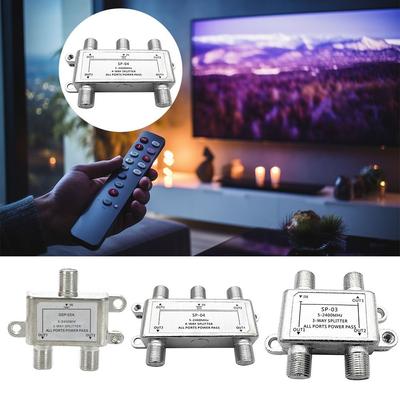 2/3/4 Way TV Antenna Satellite Splitter TV Splitter Distributor Coaxial Cable Antenna Cable TV Signal Splitter F Type Connector