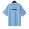 Unisex Oversized Cotton T-Shirt With Bold Letter Print Vintage Washed Loose Fit Casual Tee