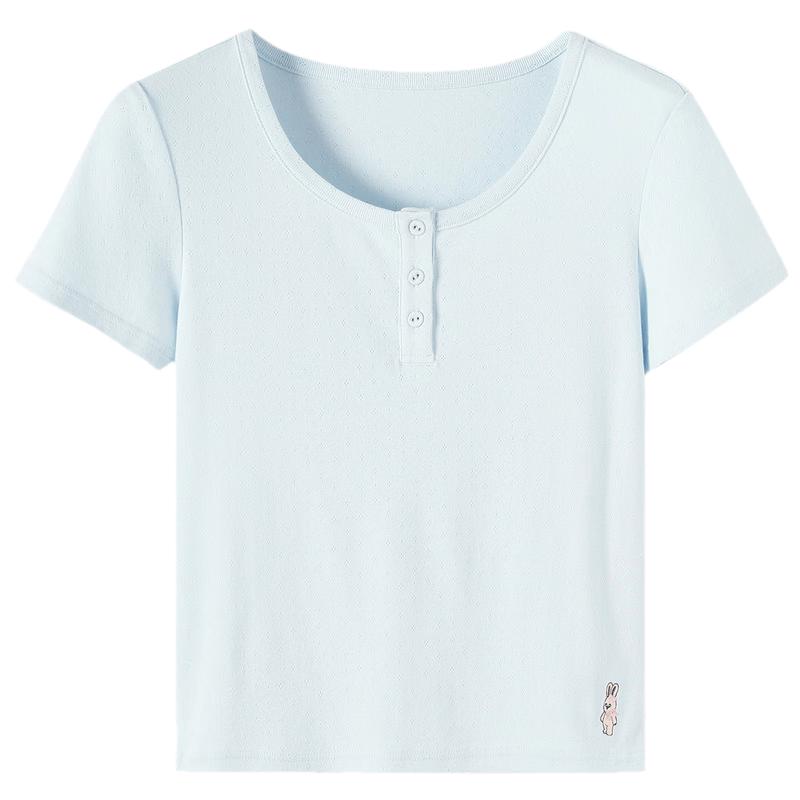 TonLion Women s Textured Short Sleeve T-Shirt L
