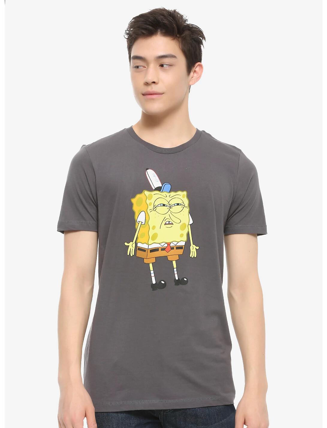 SpongeBob SquarePants Mens Ew Face Charcoal T-shirt New XS M L XL 2XL S
