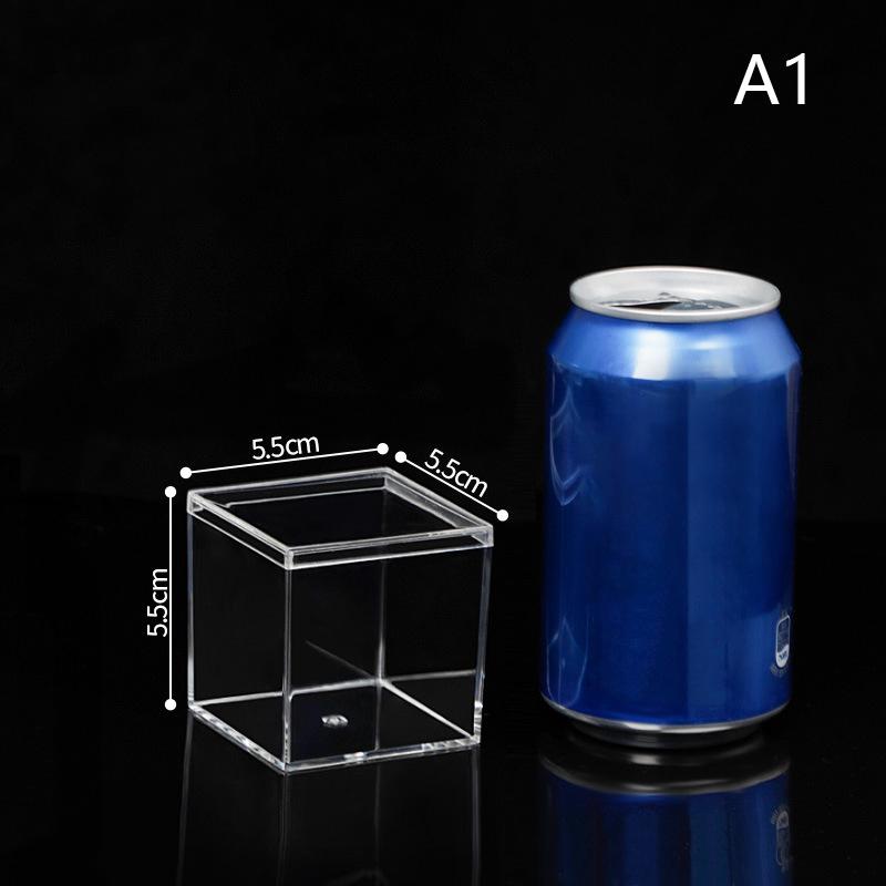 Doboz Ékszerdobozok Akril Kocka Esküvői Ajándék Négyzet alakú Tároló Átlátszó Ajándékdoboz Fedéllel