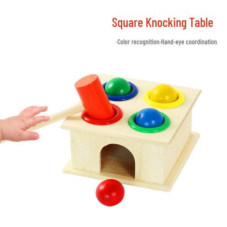 Wooden Hammer Bench: Early Education Toy for 1-3 Year Olds