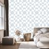 Wallpaper Casual Checkerboard White and Light Gray 50x1000