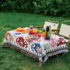 Bohemian Cotton And Linen Fabric Picnic Mat Moisture-Proof Floor Mat Decorative Blanket Outdoor Camping Blanket Tablecloth