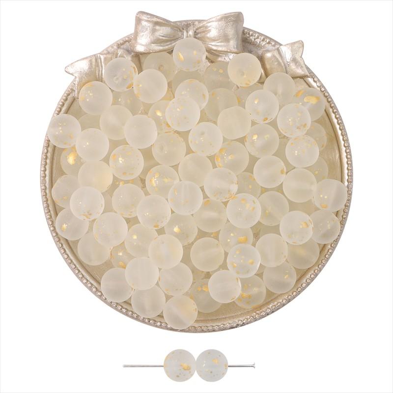 Gold Foil Effect Glass Crystal Beads 8mm Round Spacers for DIY Jewelry 50 Pcs Multi-Colors